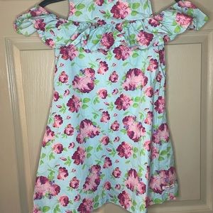 Ruffle Butt Off shoulder Floral print dress